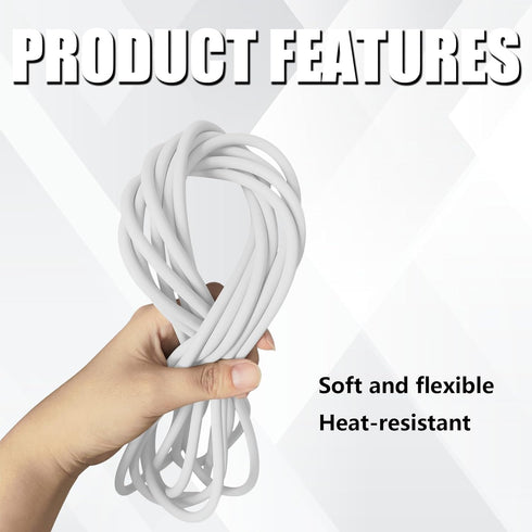 Backer Rod 1/4 Inch, EPDM Rubber Foam Caulk Saver, 50' White Weather Strip Seal for Concrete Joints