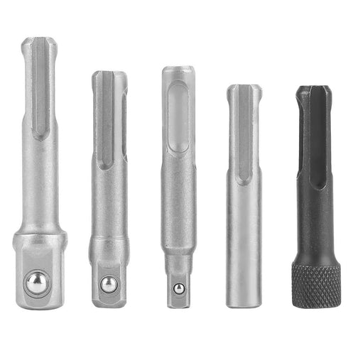 3PC SDS Plus Steel Socket Adapter + 2PC SDS Socket Hexagonal Extension Wrench Adapter Electric Tool Accessories