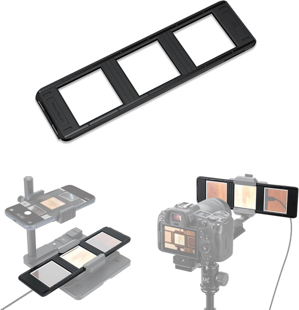 JJC 6x6 Slide Mount Holder, Flip-Through & Magnetic Auto Adsorption Closure, for Film