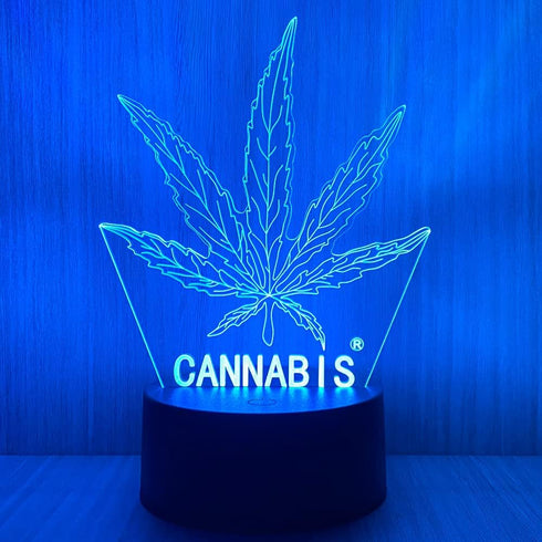 420 Leaf 3D LED Table Lamp, Optical Visual Illusion Night Light for Home Decor