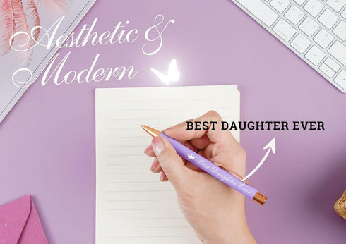 InnoBeta Daughter Gifts, Ballpoint Pen Set of 4, Gift Ideas for Daughter on Birthday, Christmas