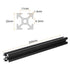 uxcell 4 Pcs T Slot 2020 Aluminum Extrusion Profile European Standard 200mm x 20mm Anodized Black Linear Rail Extrusion Frame for 3D Printer, CNC, DIY