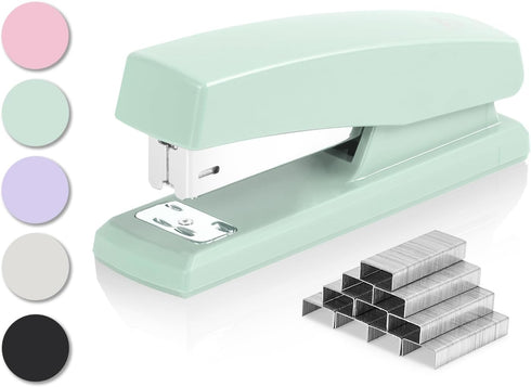 Deli Desktop Stapler, Office Stapler with 640 Staples, 25 Sheet Capacity, Green