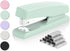 Deli Desktop Stapler, Office Stapler with 640 Staples, 25 Sheet Capacity, Green