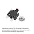 MECCANIXITY 5pcs Circuit Overload Protector 15A AC125/250V DC32V Push Button Thermal Circuit Breaker for Air Compressor