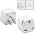 UK to US Plug Adapter, OFOAEEA 2 Pack UK to US America Plug Adapter, Converts All Type G Plugs