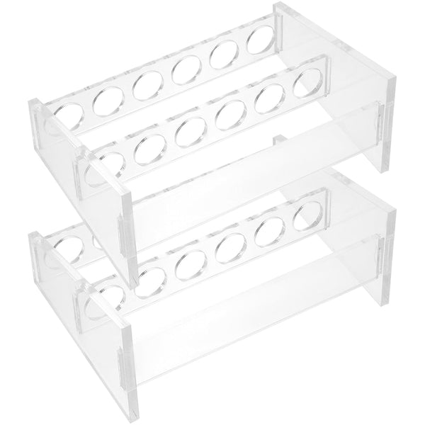 Plastic Test Tube Rack, Transparent 6 Slots Acrylic Tube Holder, Test Tube Stands for 10ML Test Tubes Chemistry