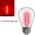 Red S14 LED Bulbs 1W, Outdoor String Lights, Shatterproof Replacement Bulbs, Waterproof E26 Base, 15 Pack