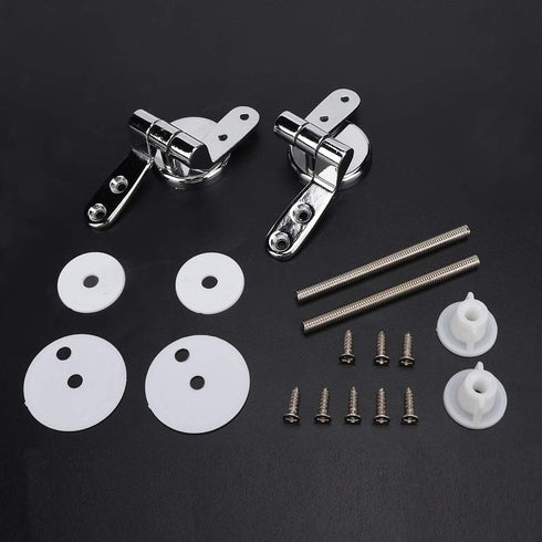 Toilet Seats Hinges, Zinc Alloy Hinge for Toilet Lid Universal Toilet Top Cover Lid Seat Fixings with Screws