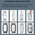 Screwless Decorator Wall Plates 1-Gang Switch Outlet Electrical Cover Plate Unbreakable Thermoplastic White (10 Pack)