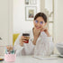 SKYDUE Rotating Makeup Organizer, Dual-Purpose Desk Organizer for Cosmetics & Pens, 5 Slots Pencil Cup for Office, Home