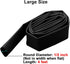 MILAPEAK 1/2 Inch Dual Wall Adhesive Heat Shrink Tubing, 4 ft, Black, Large Glue Lined Marine Cable Sleeve