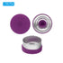 PATIKIL 100 Pcs 13mm Flip Off Caps, Plastic Aluminum Seals for Glass Vial, Purple
