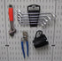Wall Control Slotted Metal Pegboard Hooks Pack - Medium 1-7/8in Hook - Black for Pegboard and Tool Board