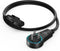 Maximm Monitor Computer Power Cord 1 Ft Flat Plug 360 Rotating PC Cable