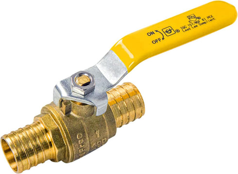 (5 Pack) 1 Inch 1 Inch 10 Cinch AB X PEX Ball Valve, Full Port Water Stop Shut Off, Water Shut Off Valve with Pcs