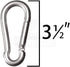 3.5" 660LB Hammocks, Heavy Duty Carabiners - Weight Capacity Per Clip - Strong Spring Action Snap Hook Attachment