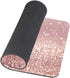 Rose Gold Rainbow Glitter Gaming Mouse Pad, Non-Slip Rubber Square Mousepad for Computers, 9.5 X 7.9 Inch