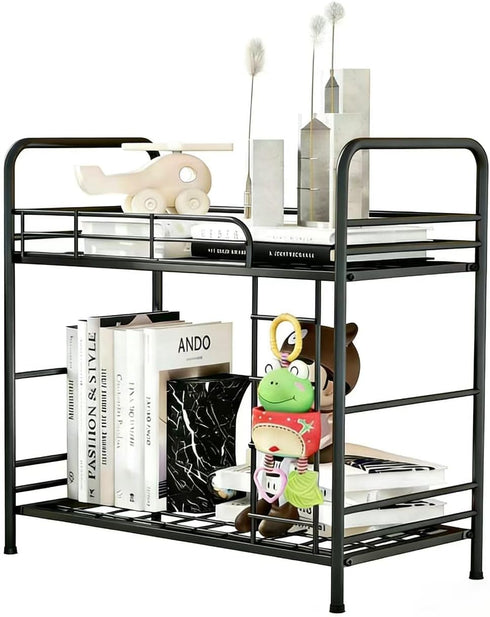 CRXCRY Desktop Shelf Organizer, 2 Tier k Organizer Storage Rack and Frees Up