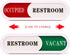 Vacant Occupied Sign for Home Office, Hotels, Hospital Restroom, Slider Door Sign (6.69'' x 1.96'')