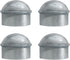 Chain Link Post Caps 1-3/8 inch, Galvanized for 1-3/8" OD Post/Pipe, 4 PCS Chain Link Fence Parts