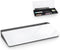 ORIENTOOLS 16'' x 7'' Desktop Whiteboard with Glass Surface, Dry Erase Board with Storage, Desk Accessories for Office,