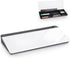 ORIENTOOLS 16'' x 7'' Desktop Whiteboard with Glass Surface, Dry Erase Board with Storage, Desk Accessories for Office,