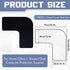 Amylove Setup 36.2 Inches(Black) L Shaped Desk Mat Corner Mouse Pad Waterproof Large Rubber Corner Desk Mat for Office