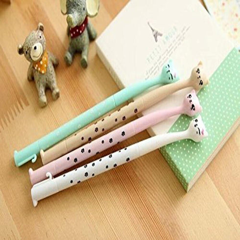 MLM Cute Cartoon Cat Gel Ink Pen Rollerball Pens for Bedroom.