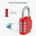 Puroma 1 Pack 4 Digit Combination Lock, Outdoor Waterproof Padlock for School and Gym Lockers, Red
