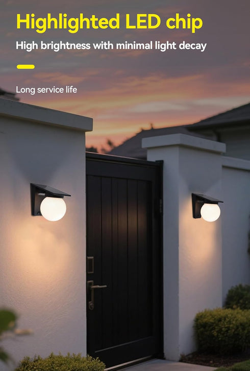 Ip65 3 3600mAh Solar Porch Lights Outdoor, Dusk to Dawn Solar Wall Lights Outdoor Waterproof, Color, Wall Lanterns