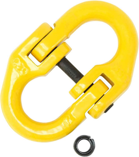 Mytee Products 4 Pack Grade 80 3/8" Safety Chain Connector Hammer Lock Link for Trucks - 7100 lbs WLL Forged Alloy Steel