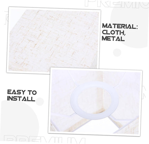7.87X5.51X5.51 Inch CALLARON Detachable Square Lamp Shade Fabric Cover for Table and Floor Lamps Protective Cloth