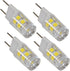 4-Pack G8 17 Bulb 2835 HQRP Bi-Pin LEDs Light SMD Cool White for Light Fitting, Desk Lamps, Wall Mounts Sconces