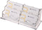 SANRUI Clear Horizontal Business Card Holder Stand - Acrylic Desktop Display Organizer for 240 Cards, 2 Tier 4 Pocket