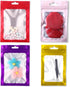 IRTGFHJE Packaging Pouches(White,12x20cm 200pcs) Flat Lock Bags Matte Aluminum Foil Frosted Window Zip Lock Bag DIY