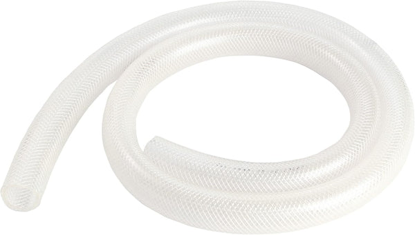 1’’ ID × 1-19/64" OD - 10 ft Clear Braided Hose, High Pressure Flexible PVC Tube for Water Air Oil Transfer, BPA Free