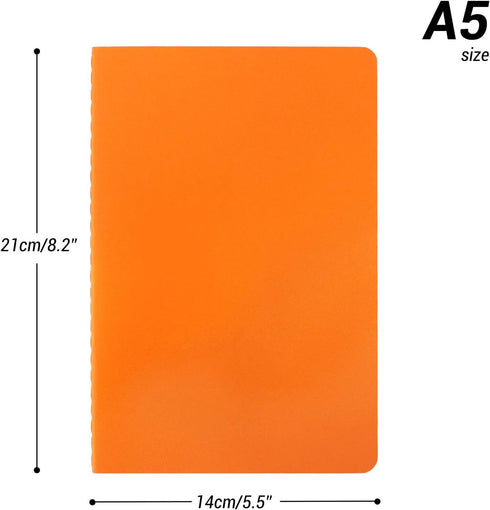 EUSOAR A5 Subject Notebooks, 24 Packs Soft Cover Lined Journal, 60 Pages/30 Sheets for Students