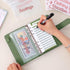 SKYDUE Budget Binder with 8pcs Zipper Envelopes, 12pcs Expense Sheets & 24 Rose Gold Sticky Labels, Money Organizer for
