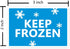 Besttile Frozen Frozen Packing Sticker,2x3 Inch 300 Keep Shipping Label Stickers Waterproof White/Blue Adhesive
