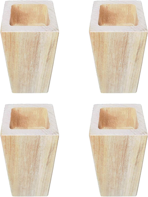 Generic Solid Wood Heightened Slotted Bed Legs,Sofa Legs Coffee Table Bedside Tables Furniture