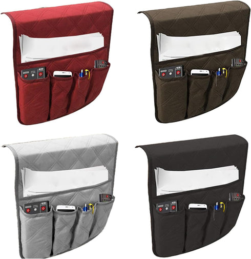 Oxxggkao Sofa Armrest Pocket Fashion Bedside Pocket Table Side Newspaper Remote Control Sundry Storage Bag Phone Holder