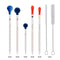 5PCS Thick Glass Graduated Dropper Pipettes, Fluid and Liquid Pipettors, 1ml 2ml 5ml with Caps and Washing Brushes