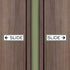Classic Slide Door Sign - Silver, Medium (1 Pack)