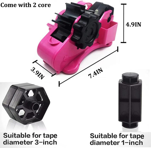 Heat Tape Dispenser Sublimation - Multiple Roll Cut Heat Tape Dispenser 1" and 3"Core Double Reel Cores Sublimation for Heat Transfer Tape, Semi-Automatic Tape Dispenser with Compartment Slots by SHDSL