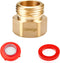 LitOrange 1 Pack Lead-Free Hose Bib Adapter, 1-1/16" Fine Thread Female x 3/4