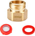 LitOrange 1 Pack Lead-Free Hose Bib Adapter, 1-1/16" Fine Thread Female x 3/4