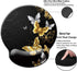 Memory Foam Wrist Support Mouse Pad, Comfortable Padded Mousepads 9in X10in for Desktop Notebook (Silver Golden