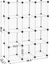 SONGMICS Cube Storage Organizer - Set of 12 Plastic Cubes for Room Organization (12.2 x 36.6 x 48.4 Inches, White)