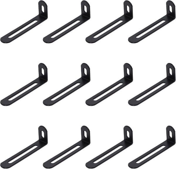 uxcell 25Pcs Adjustable L-Shape Corner Brace, 0.9" x 2.9" x 0.6" Metal